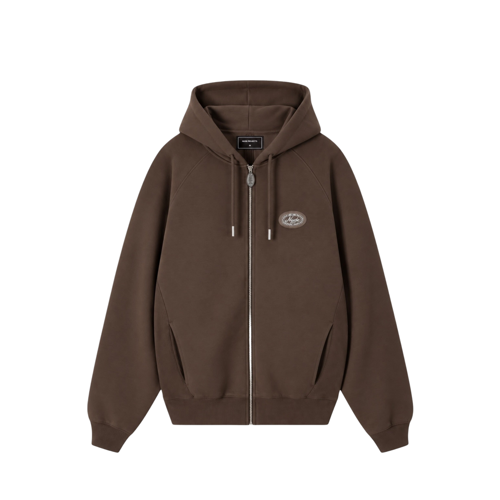 Nude Project Essentials Zip Hoodie Brown