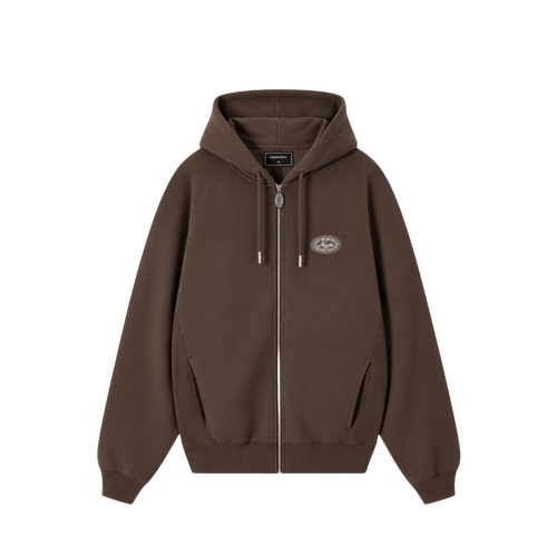 Nude Project Essentials Zip Hoodie Brown