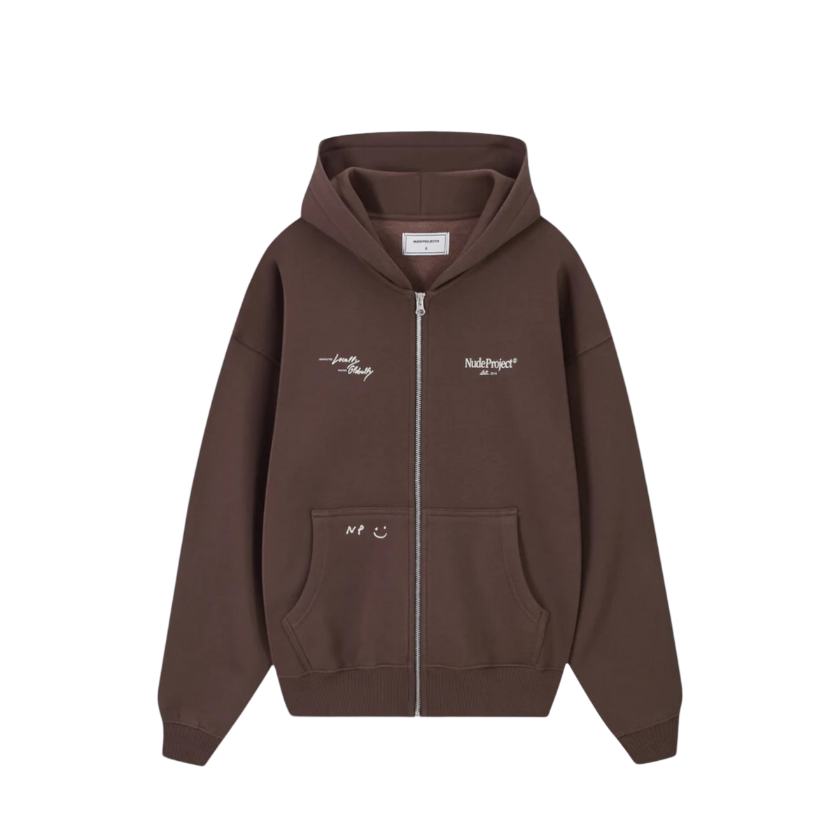 Nude Project Global Soon Zip Hoodie Brown