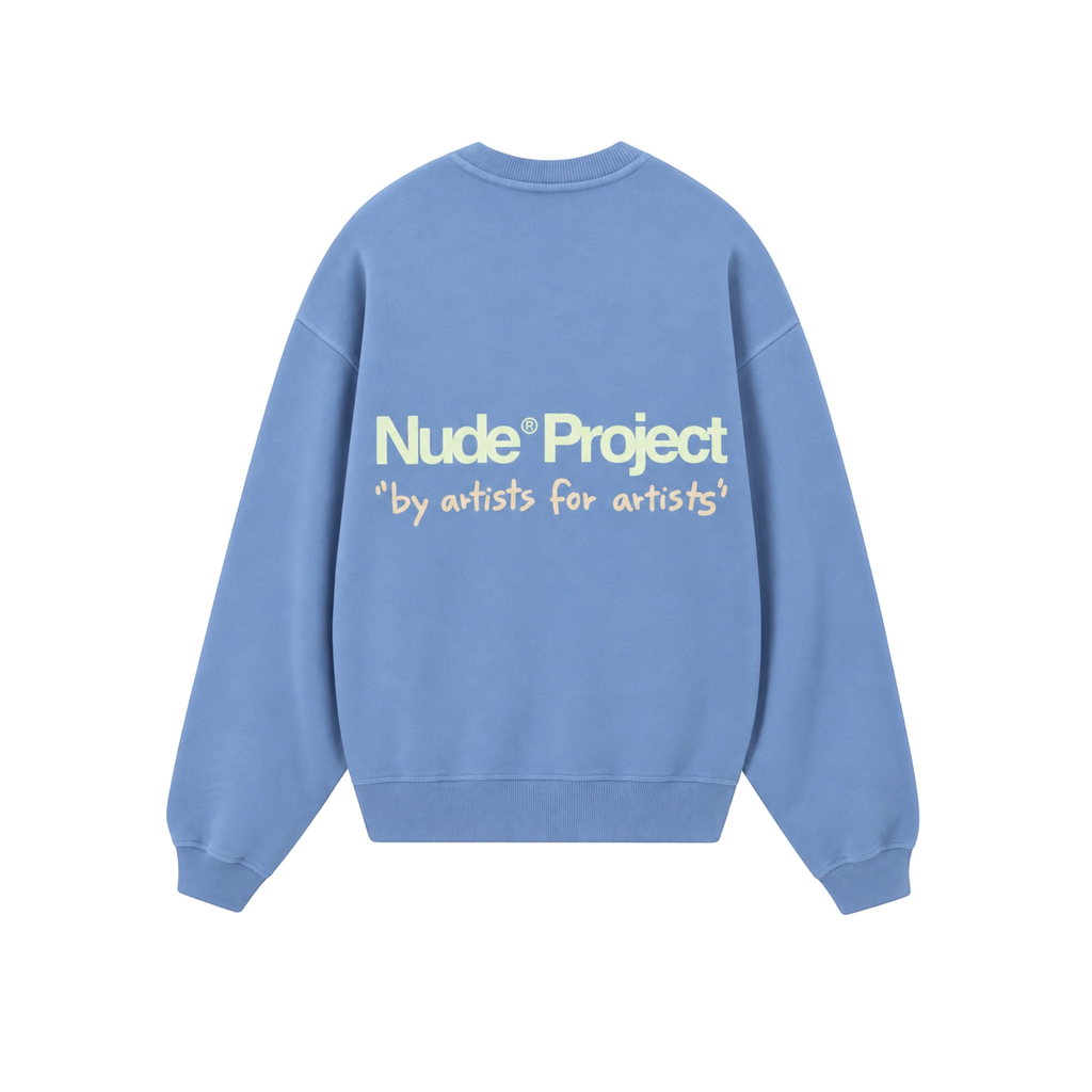 Nude Project Cult Crewneck Washed Baby Blue