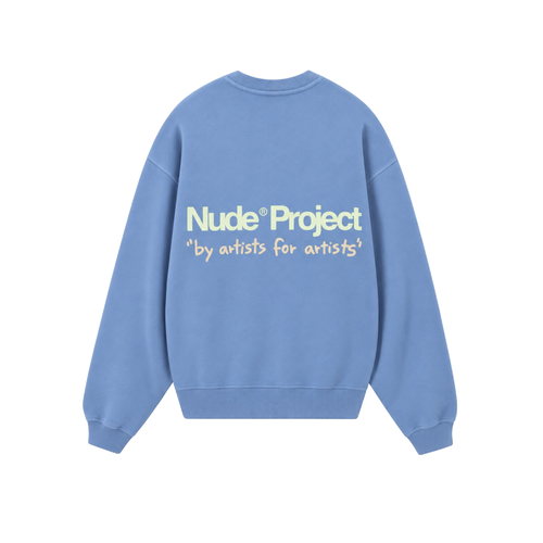Nude Project Cult Crewneck Washed Baby Blue