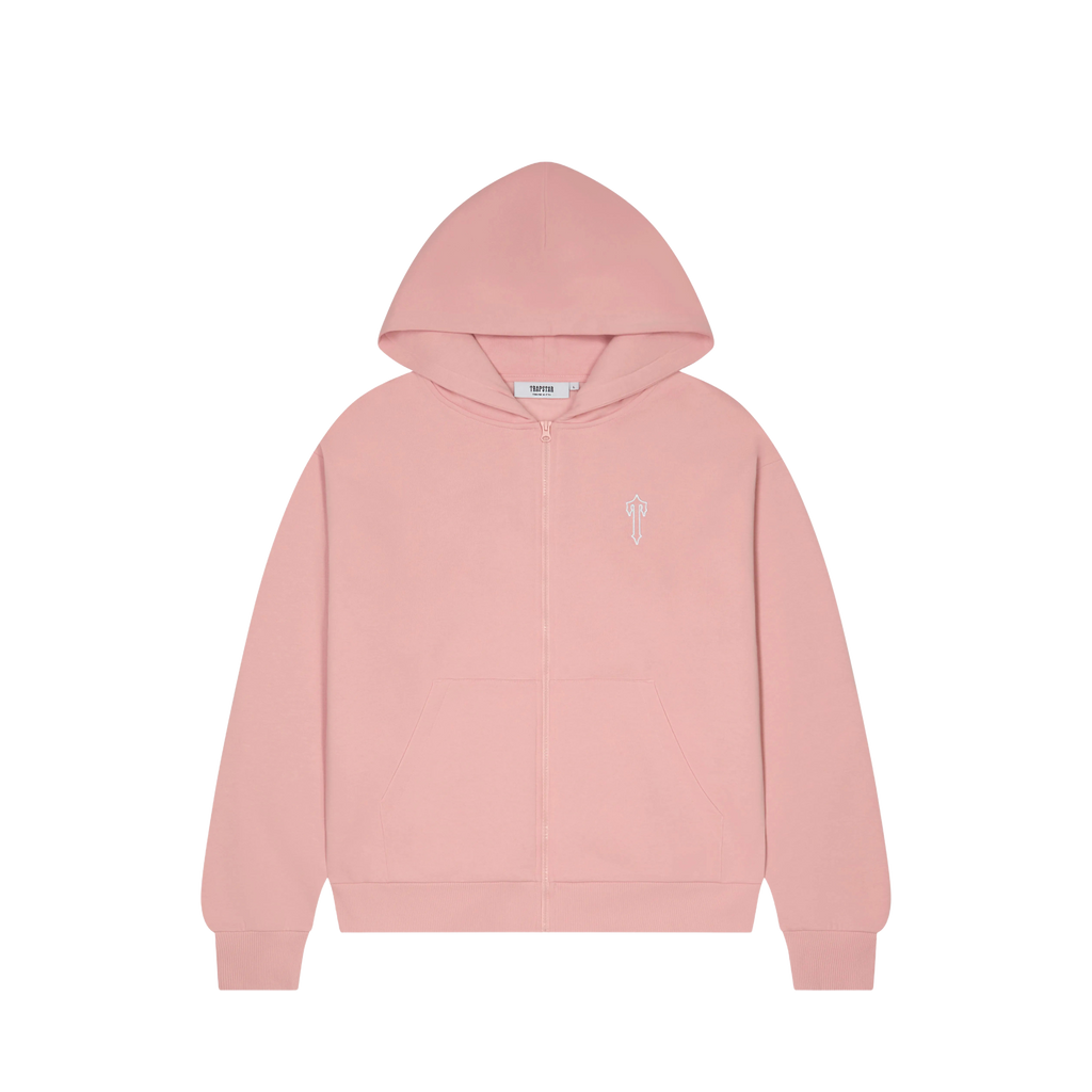 Trapstar Foundation Zip Hoodie Pink/White