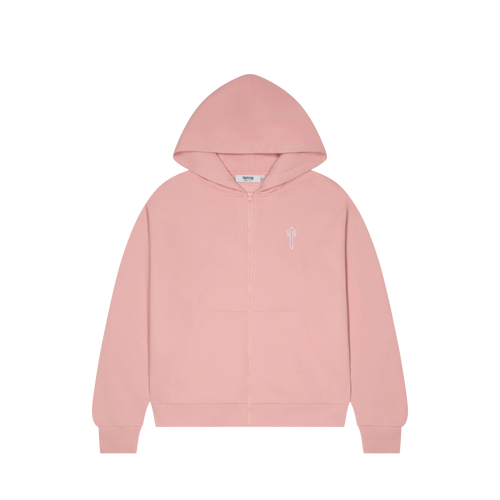 Trapstar Foundation Zip Hoodie Pink/White