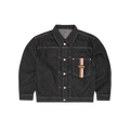 Corteiz Dual Stripe Denim Jacket Washed Black