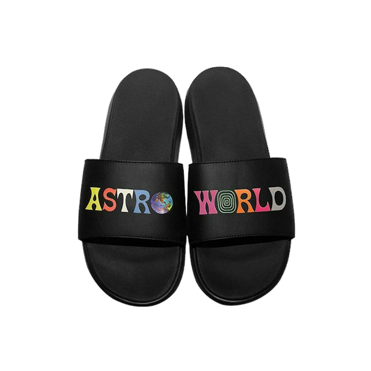 Travis Scott Color Logo Slides Travis Scott Astroworld Black/Multi
