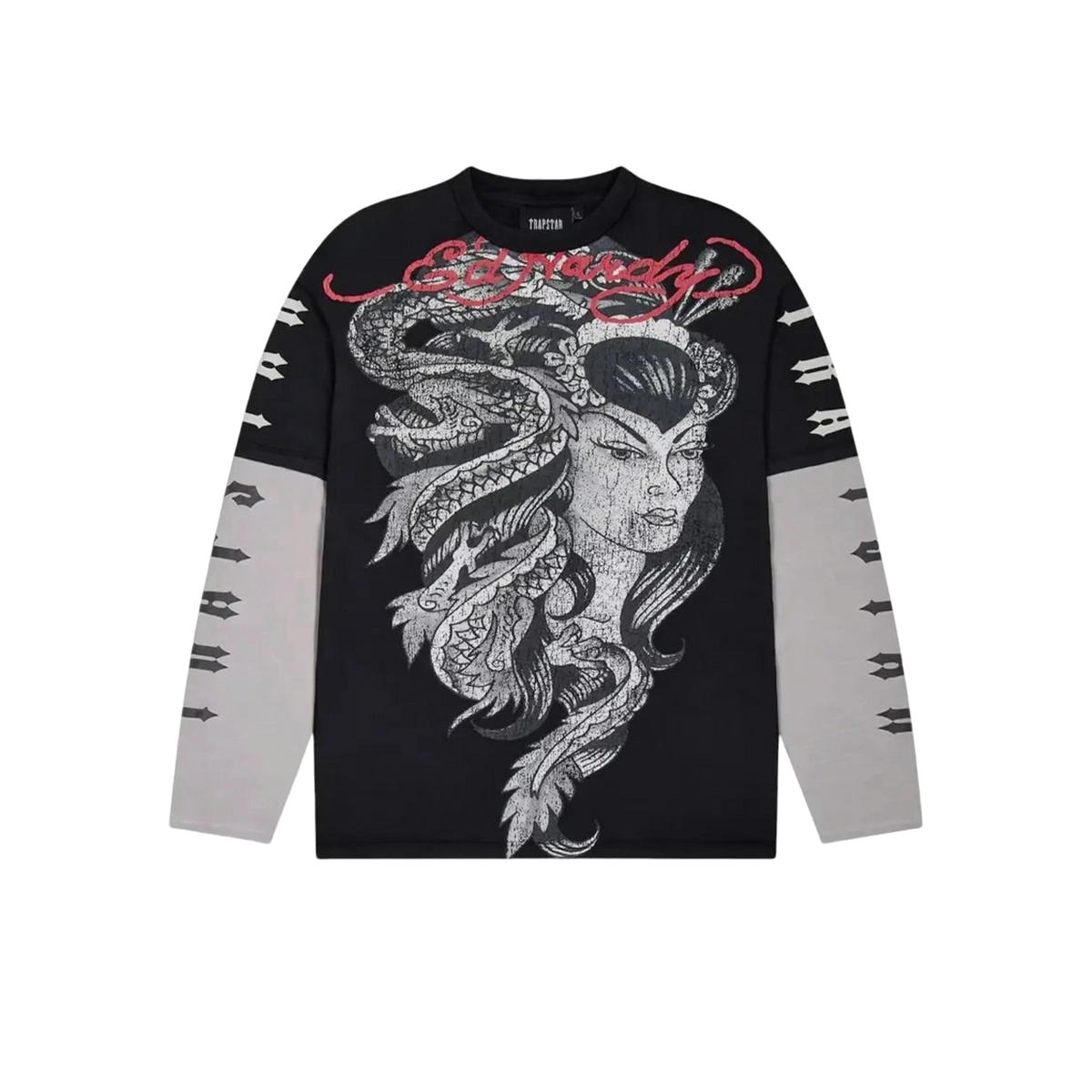 Trapstar x Ed Hardy Medusa Longsleeve Tee Black/White