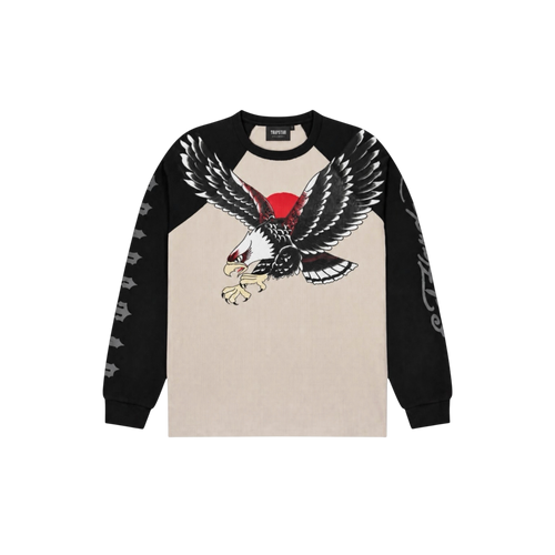 Trapstar x Ed Hardy Waffle LS Natural/Black Longsleeve