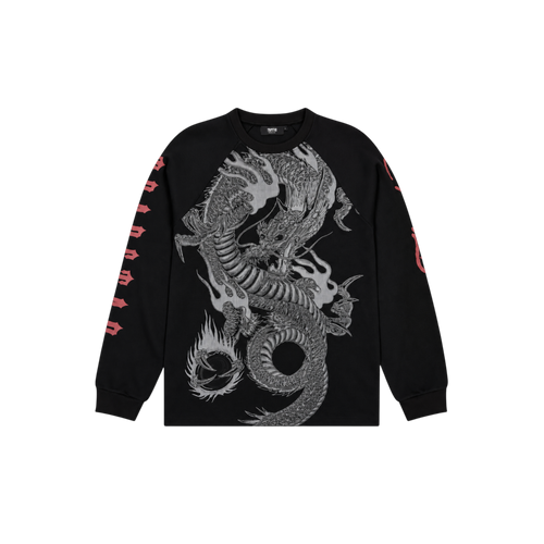 Trapstar x Ed Hardy Waffle Longsleeve Top - Black