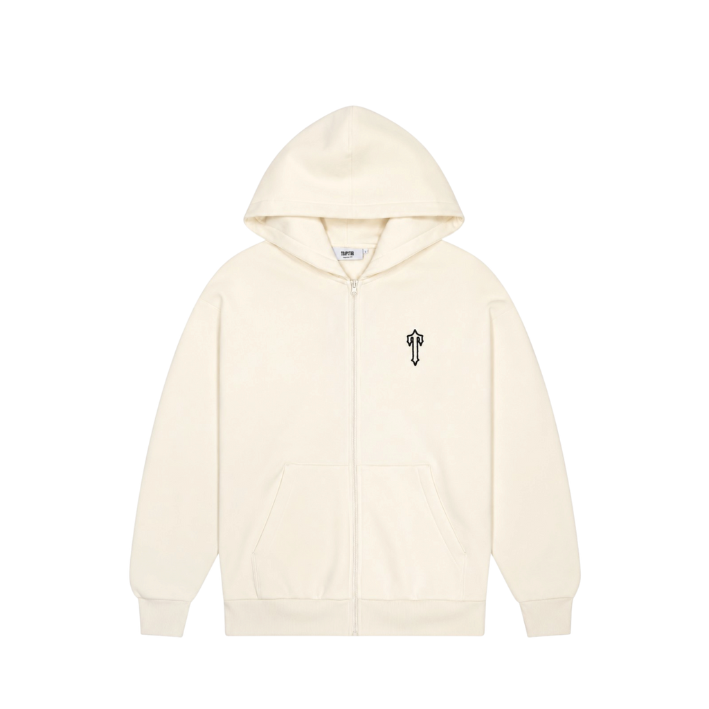 Trapstar Foundation Zip Hoodie Natural/Black