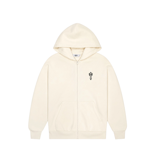 Trapstar Foundation Zip Hoodie Natural/Black