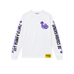 Trapstar x Cough Syrup Calligrapy Longsleeve T-Shirt White/Purple