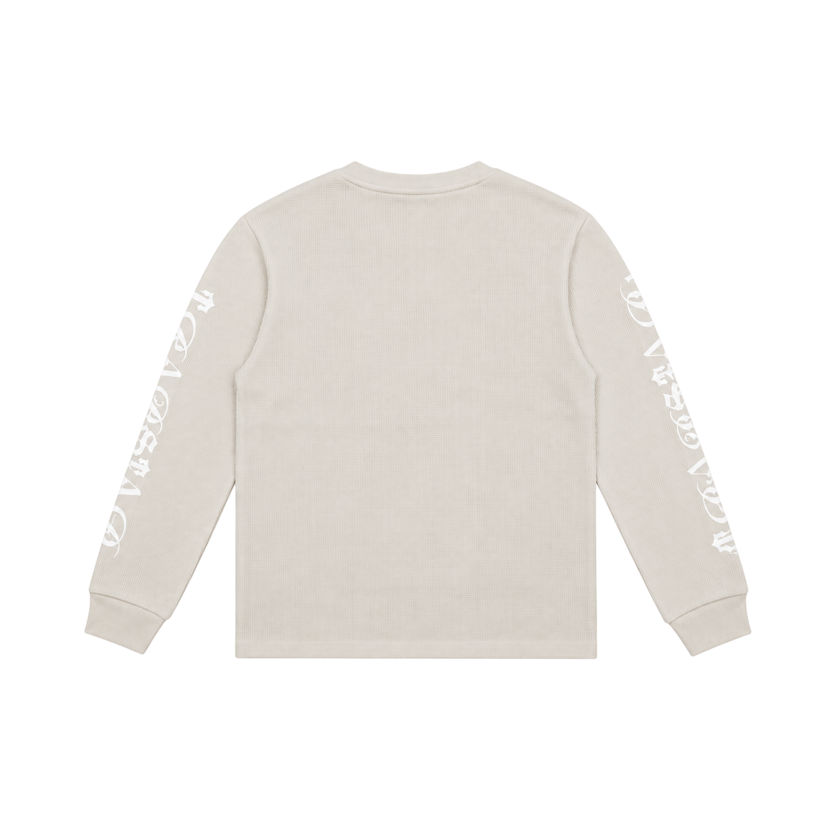 Trapstar Calligraphy Waffle Longsleeve Sweatshirt Mono Beige