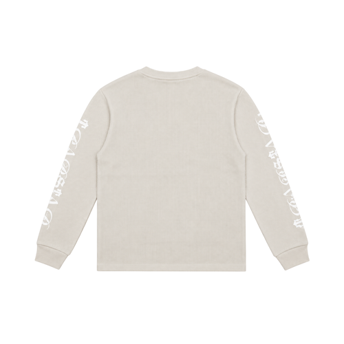 Trapstar Calligraphy Waffle Longsleeve Sweatshirt Mono Beige