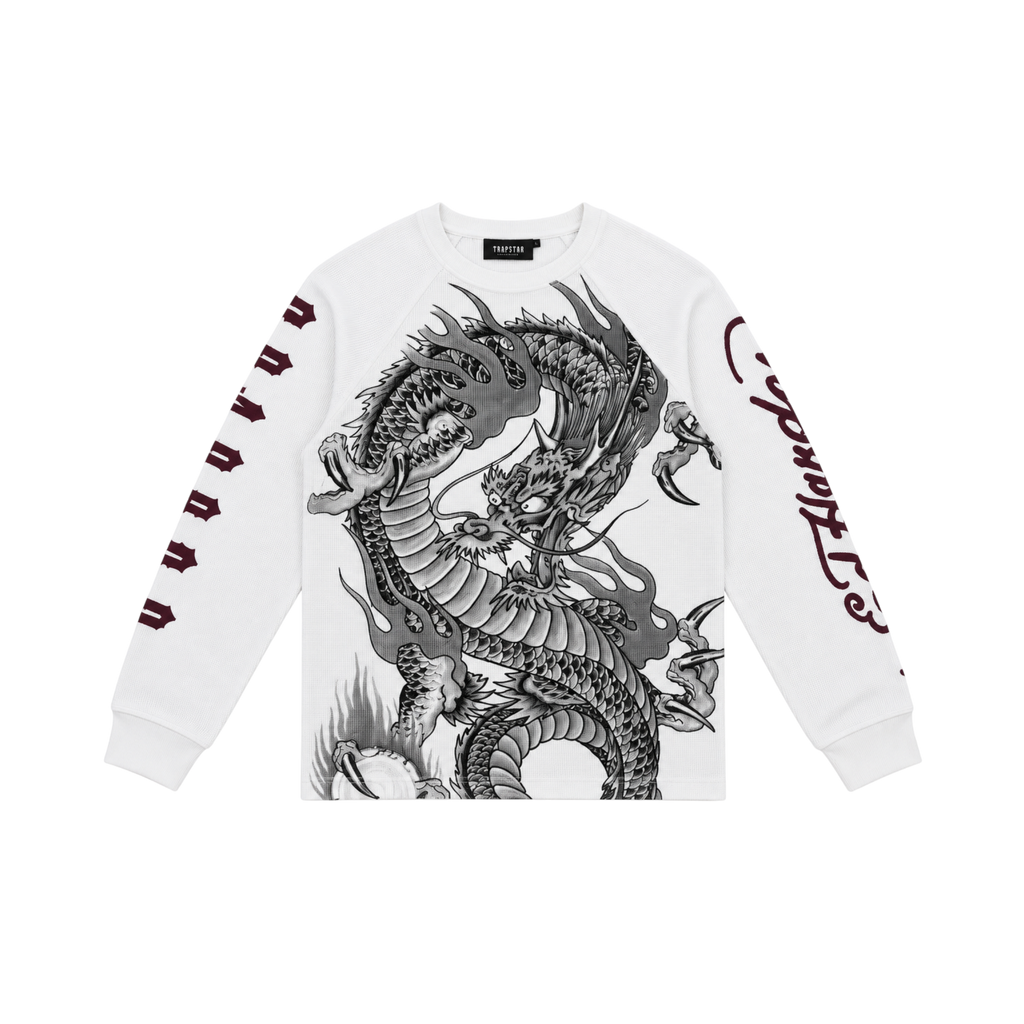 Trapstar x Ed Hardy Waffle Longsleeve Sweatshirt White