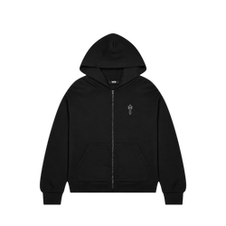 Trapstar Foundation Zip Hoodie Black/White