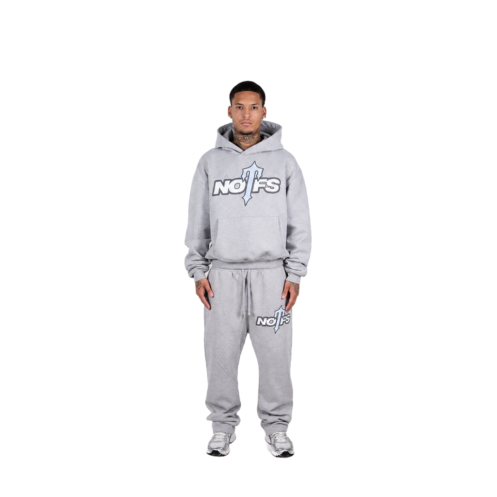 Trapstar x Non Of Us Grey Logo Hoodie