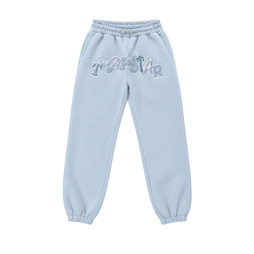 Trapstar Baby Blue Sherpa Logo Embroidered Pant