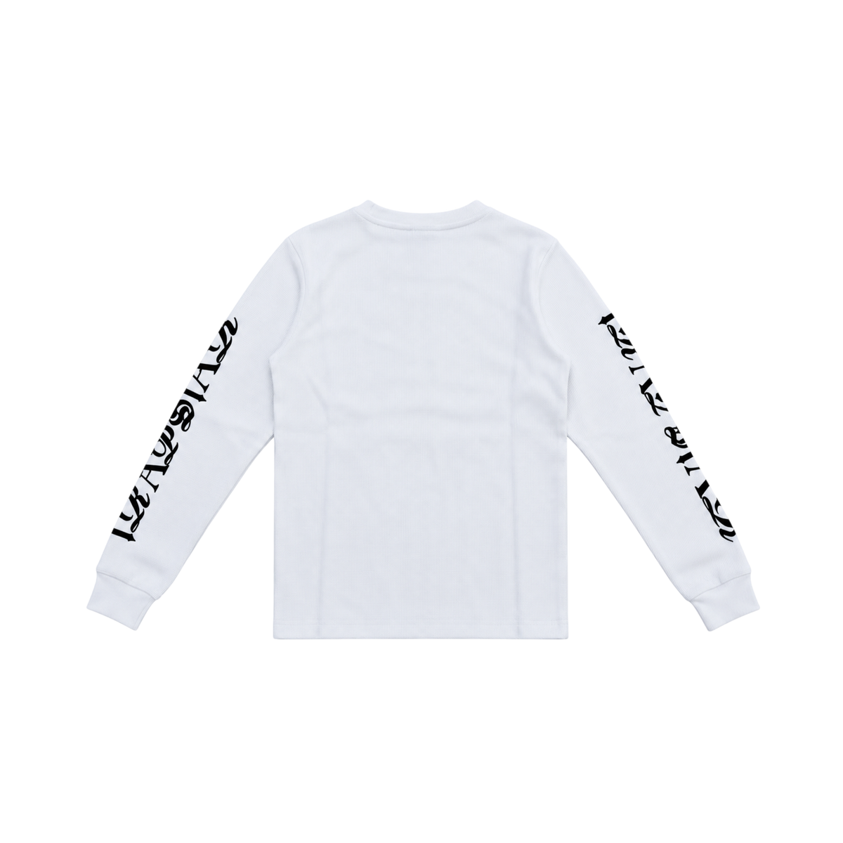 Trapstar Calligraphy Waffle Longsleeve Sweatshirt White/Black