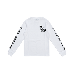 Trapstar Calligraphy Waffle Longsleeve Sweatshirt White/Black