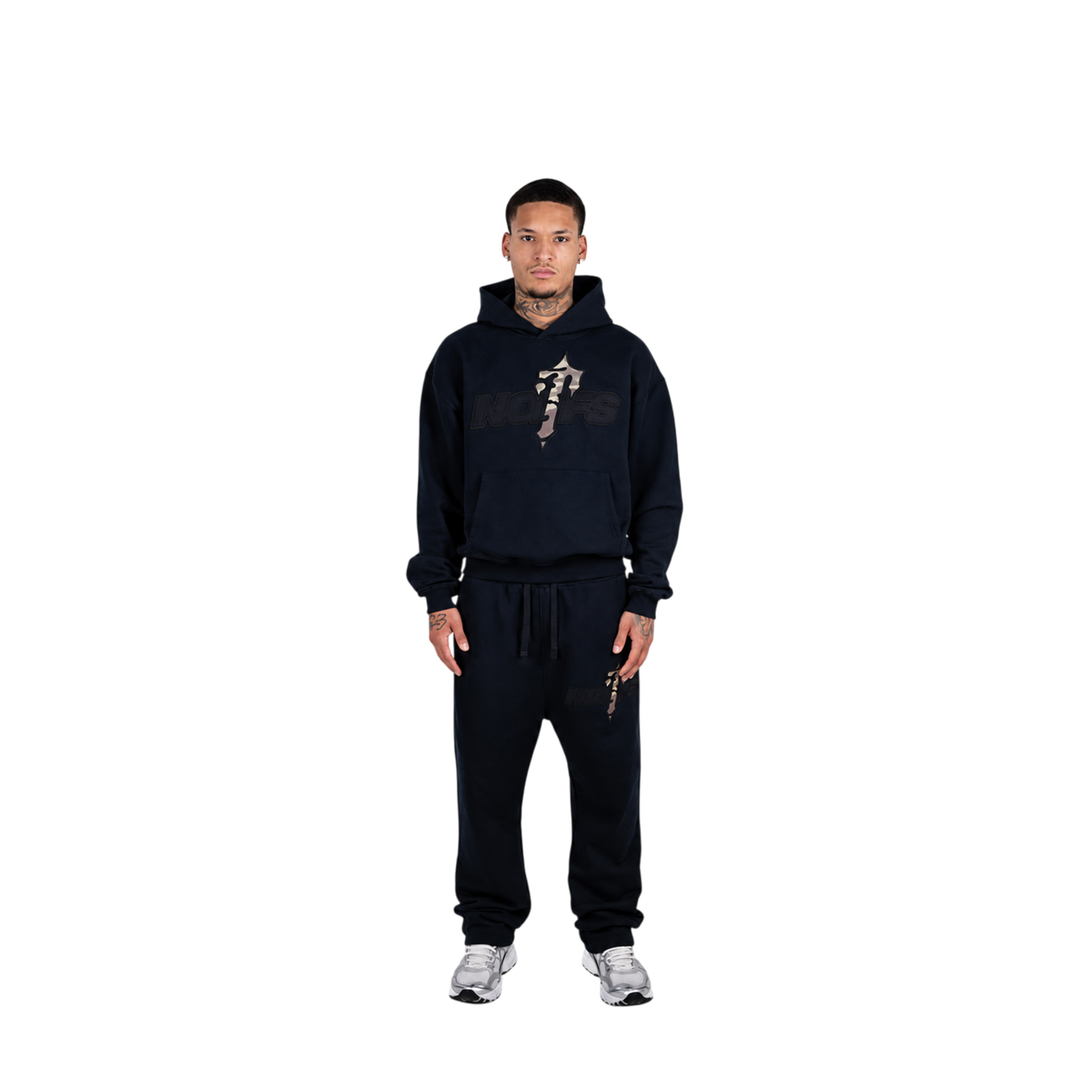 Trapstar x Non Of Us Black Camo Hoodie