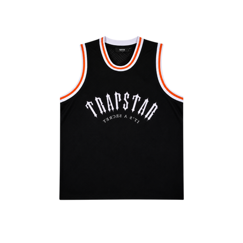 Trapstar Irongate Arch Basketball Vest Black/White/Orange