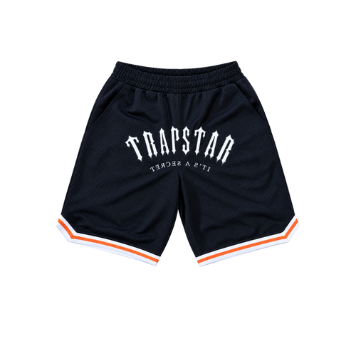 Trapstar Irongate Arch Basketball Shorts Black/White/Orange