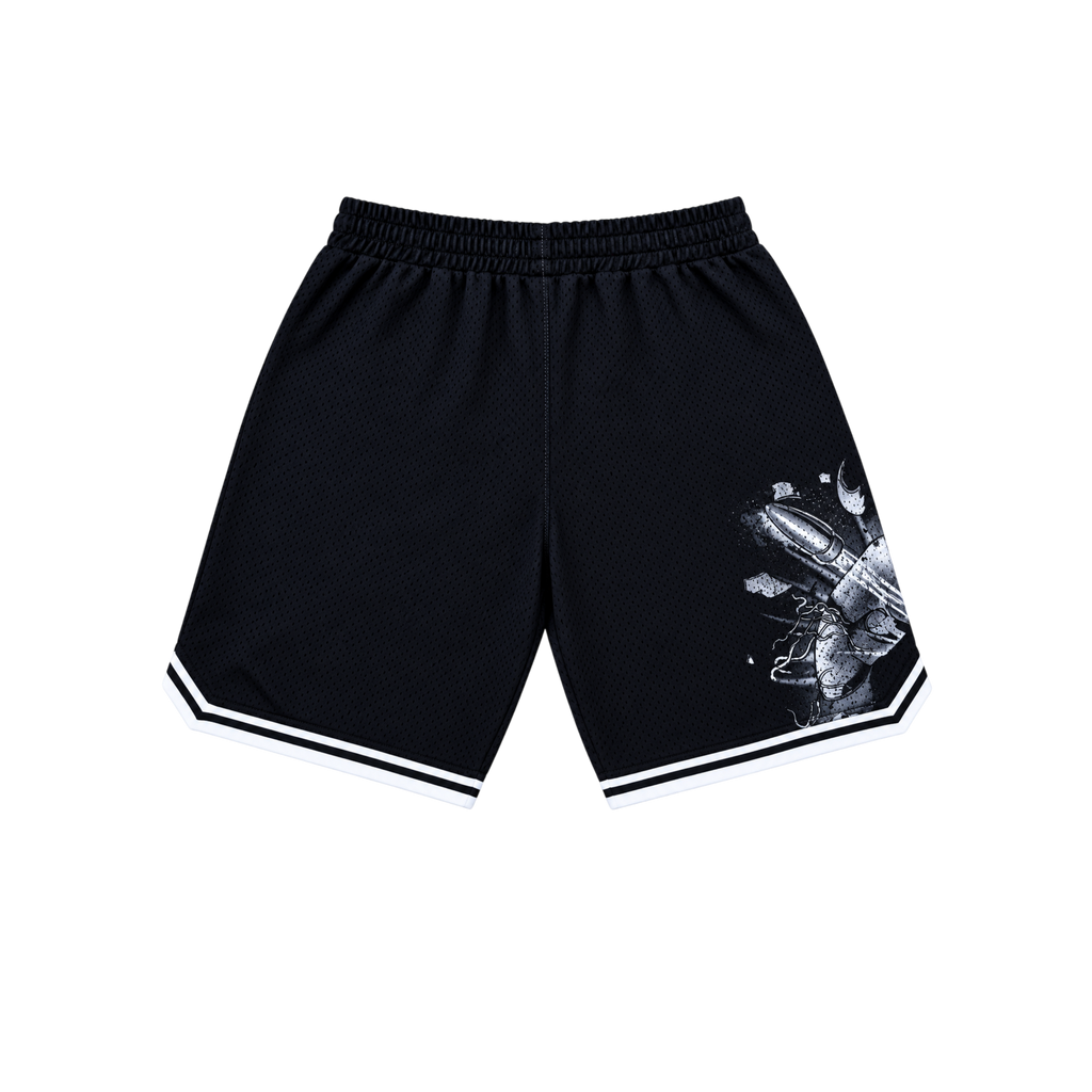Trapstar Irongate Arch Basketball Shorts Bullet Black