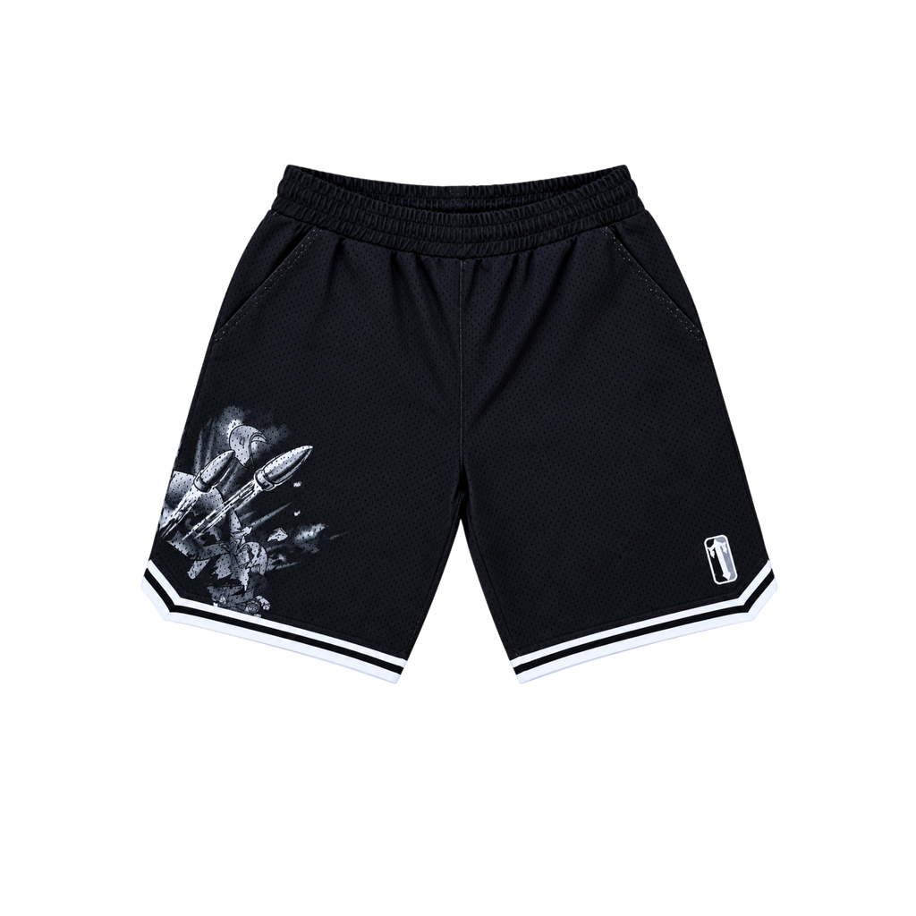 Trapstar Irongate Arch Basketball Shorts Bullet Black