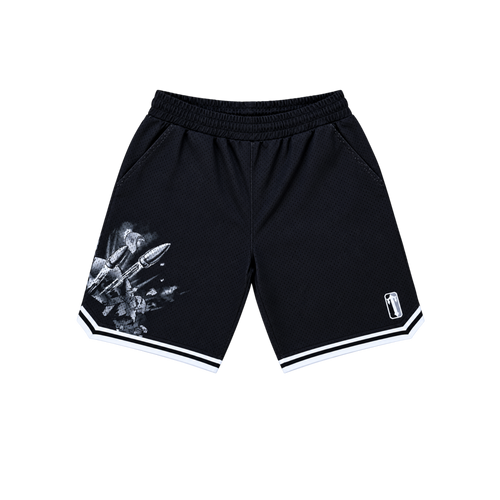 Trapstar Irongate Arch Basketball Shorts Bullet Black
