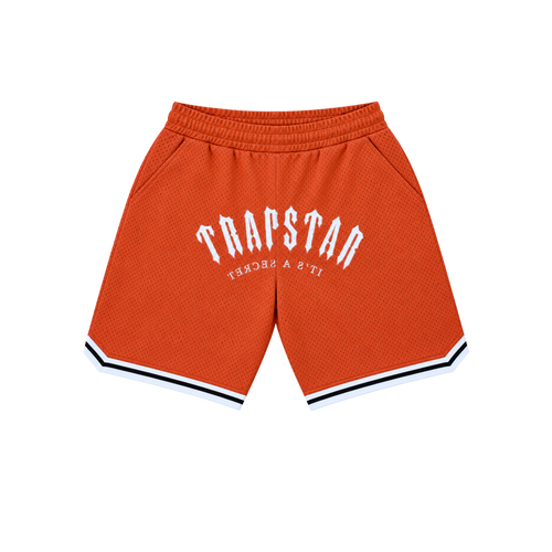 Trapstar Irongate Arch Basketball Shorts Orange/White/Black