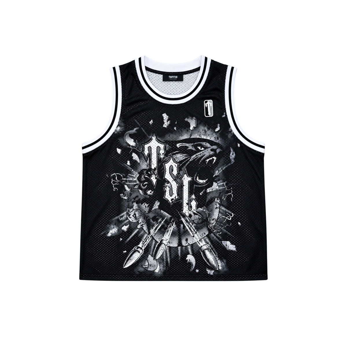 Trapstar Irongate Arch Basketball Vest Bullet Black