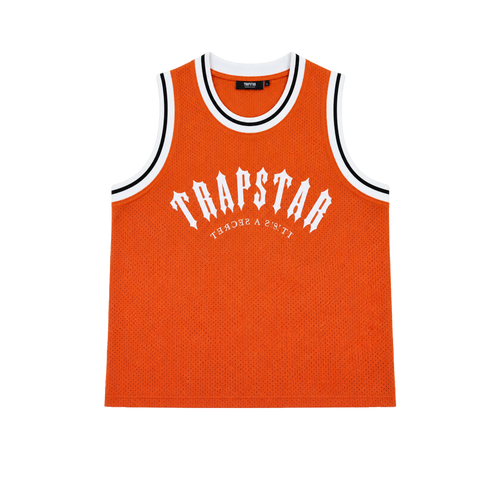 Trapstar Irongate Arch Basketball Vest Orange/White/Black