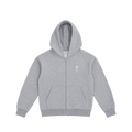 Trapstar Foundation Zip Hoodie Heather Grey/White
