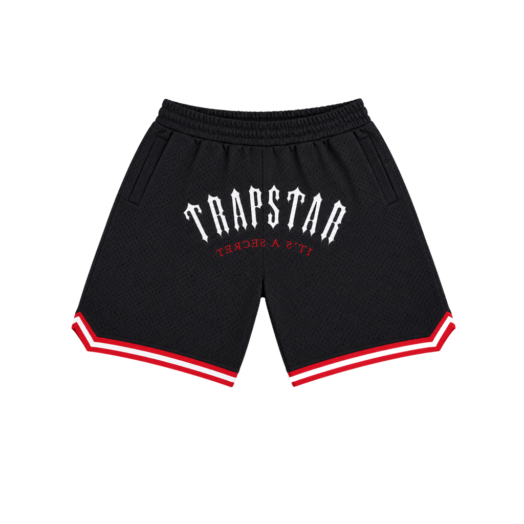 Trapstar Irongate Arch Basketball Shorts Black/Red/White