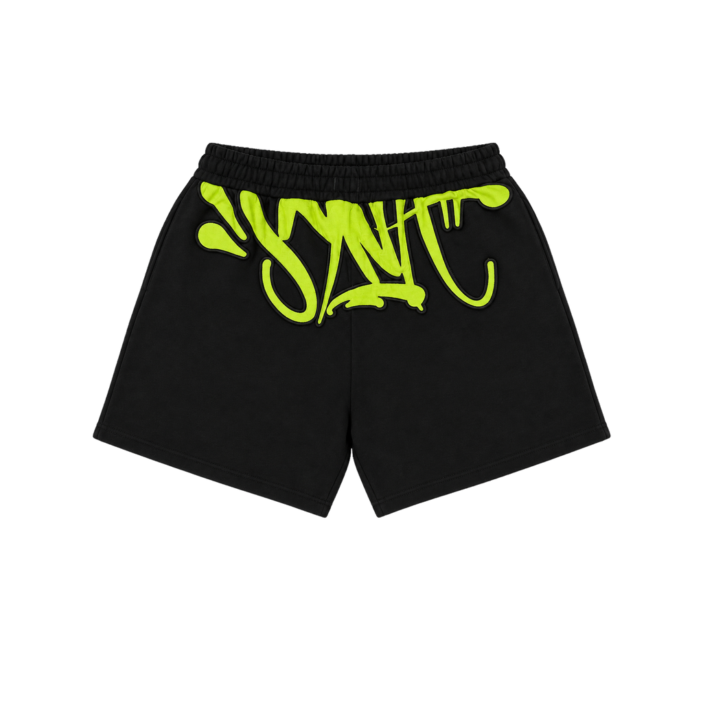 Syna OG Logo Shorts Black/Lime Green