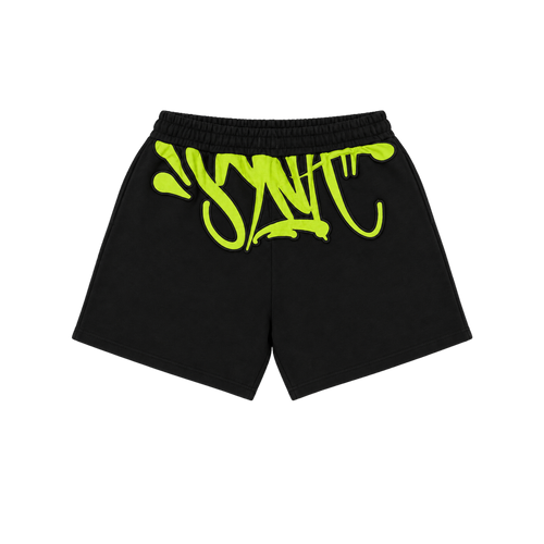 Syna OG Logo Shorts Black/Lime Green