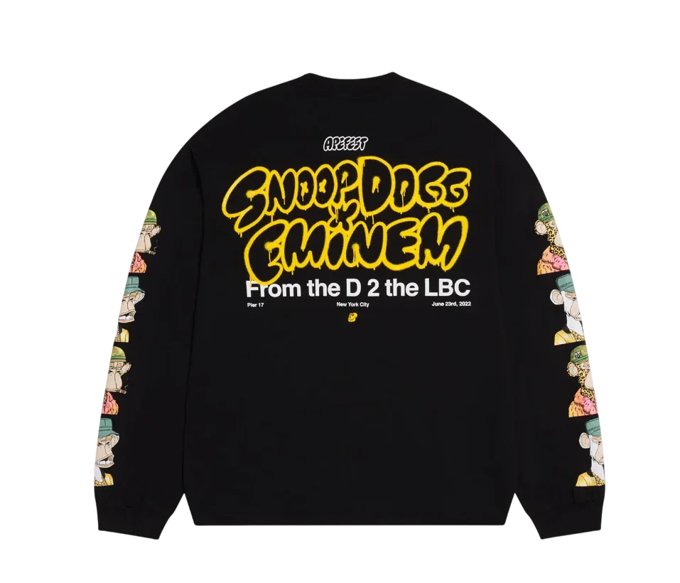 AApe Fest Snop Dogg x Eminem LS Tee Black
