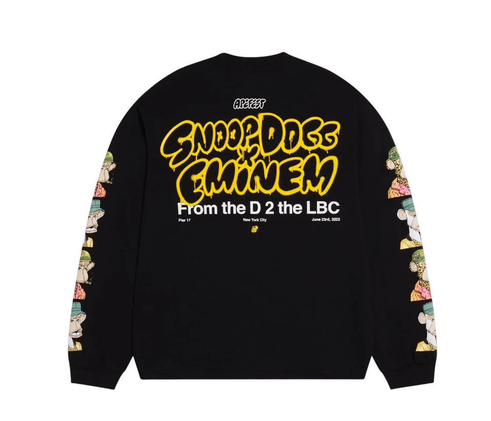 AApe Fest Snop Dogg x Eminem LS Tee Black